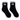 11NIL HALF CREW SOCKS - BLACK/WHITE - Spinwave Pickleball Inc.