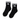 11NIL HALF CREW SOCKS - BLACK/WHITE - Spinwave Pickleball Inc.