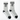 11NIL MID CREW GRIP STRIPE SOCKS - GREY/BLK/WHITE - Spinwave Pickleball Inc.