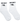 11NIL HALF CREW SOCKS - WHITE/BLACK - Spinwave Pickleball Inc.