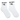11NIL HALF CREW SOCKS - WHITE/BLACK - Spinwave Pickleball Inc.