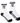 11NIL MID CREW GRIP STRIPE SOCKS - WHITE/BLACK - Spinwave Pickleball Inc.