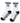 11NIL MID CREW GRIP STRIPE SOCKS - WHITE/BLACK - Spinwave Pickleball Inc.