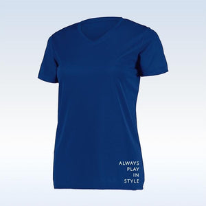 Pickleball Bella Navy Short-Sleeve V-Neck Tee
