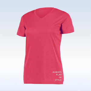 Pickleball Bella Pink Short-Sleeve V-Neck Tee
