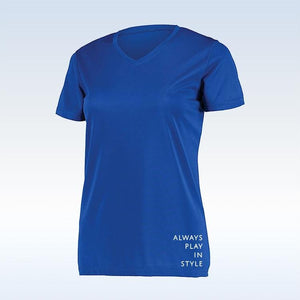 Pickleball Bella Royal Blue Short-Sleeve V-Neck Tee