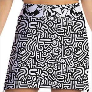 Skort Obsession Amazed Skort — Black & White