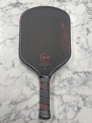 Six Zero (6.0) Coral Pro Hybrid 16mm Infrared Pickleball Paddle — Spinwave Certified Pre-Owned (Mint)