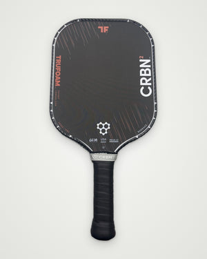 CRBN² TF TruFoam Barrage Square 14mm Grey/Orange Pickleball Paddle — Spinwave Certified Pre-Owned (Mint)