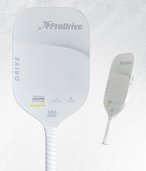 ProDrive Drive Raw Carbon Pickleball Paddle 19mm - White