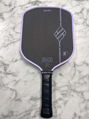 Gherkin DRACO Widebody 16mm Light Purple Pickleball Paddle — Spinwave Certified Pre-Owned (Mint)