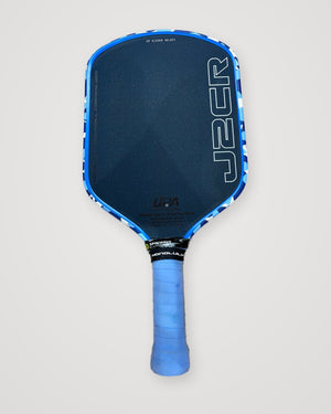 Honolulu Pickleball Company Sword & Shield J2CR Blue Grit Aqua Camo Pickleball Paddle — Spinwave Certified Pre-Owned (Mint)