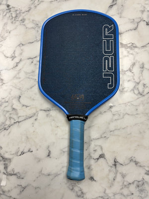 Honolulu Pickleball Company Sword & Shield J2CR Blue Grit Pickleball Paddle — Spinwave Certified Pre-Owned (Excellent)