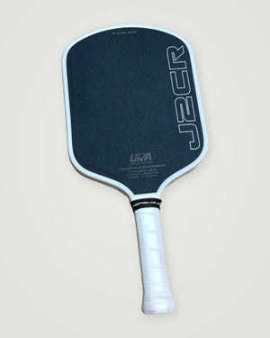 Honolulu Pickleball Company Sword & Shield J2CR Blue Grit White Pickleball Paddle — Spinwave Certified Pre-Owned (Excellent)