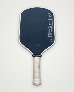 Honolulu Pickleball Company Sword & Shield J2CR Blue Grit White Pickleball Paddle — Spinwave Certified Pre-Owned (Excellent)