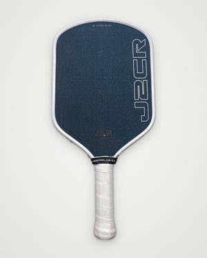 Honolulu Pickleball Company Sword & Shield J2CR Blue Grit White Pickleball Paddle — Spinwave Certified Pre-Owned (Mint)