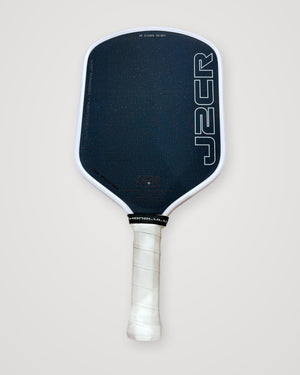 Honolulu Pickleball Company Sword & Shield J2CR Blue Grit White Pickleball Paddle — Spinwave Certified Pre-Owned (Mint)
