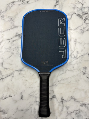 Honolulu Pickleball Company Sword & Shield J6CR Crystal Blue Pickleball Paddle — Spinwave Certified Pre-Owned (Excellent)