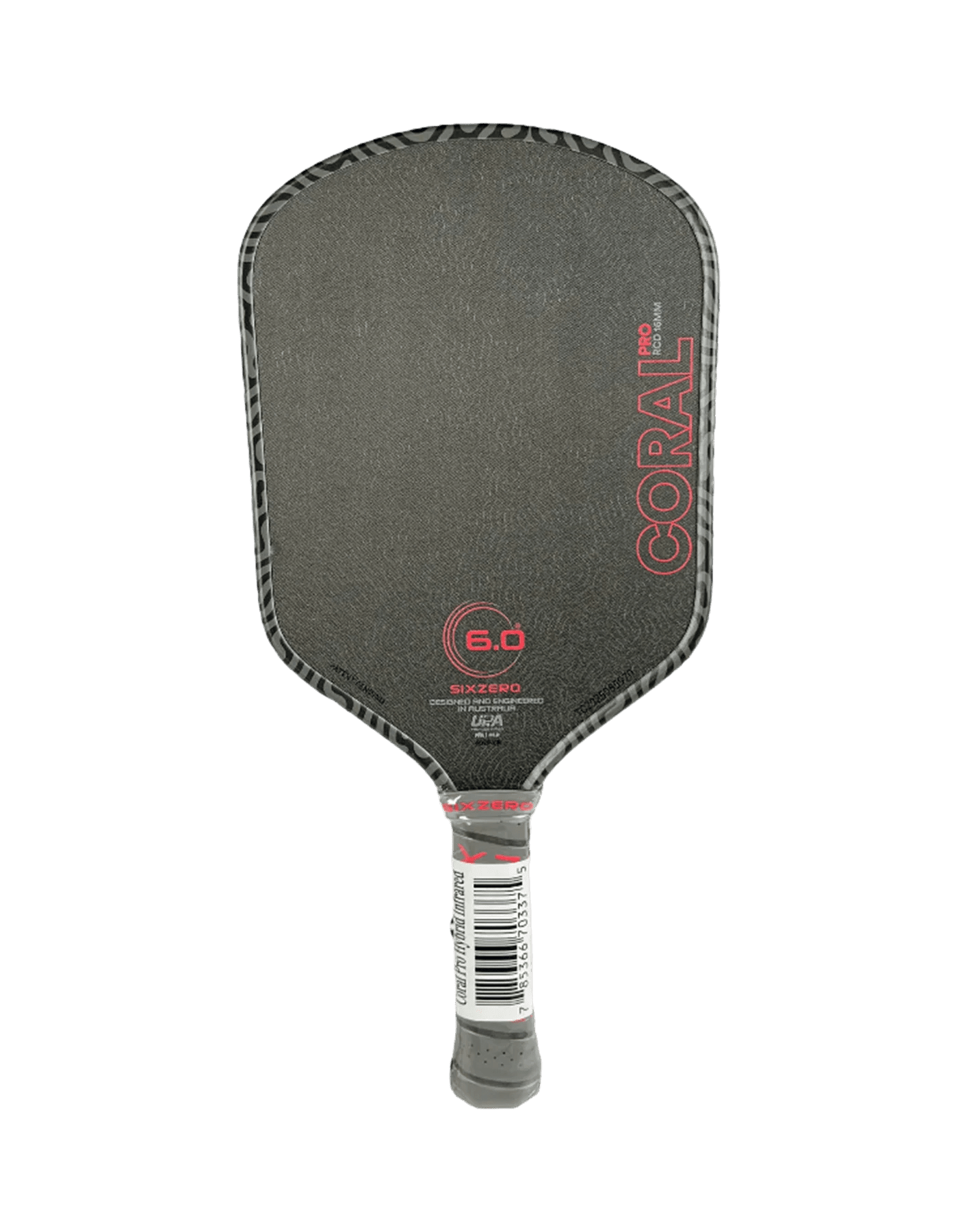 Six Zero Coral Pro 16mm Pickleball Paddle | Elite Spin & Plush Six Zero Coral Pro 16mm Pickleball Paddle | Elite Spin & Plush