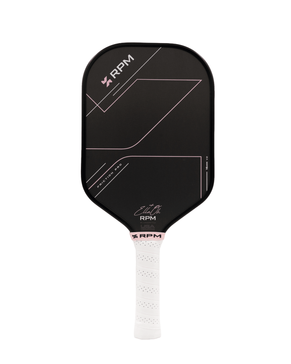 RPM Friction Pro V2 Elongated 16mm Pickleball Paddle - Ella Oh Pink Signature