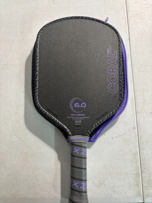 Six Zero Coral Pro 16mm Ultraviolet Pickleball Paddle — Spinwave Certified Pre-Owned (Mint)