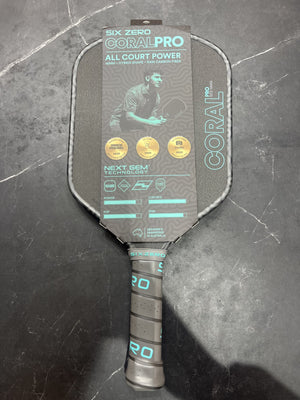 Six Zero Coral Pro Hybrid 16mm Electric Blue Pickleball Paddle — Spinwave Certified Pre-Owned (Mint)