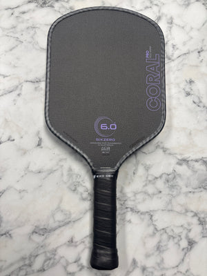 Six Zero Coral Pro 16mm Ultraviolet Pickleball Paddle — Spinwave Certified Pre-Owned (Mint)