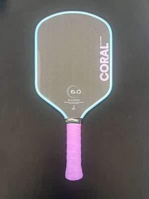 Six Zero Coral 16mm Hybrid Pickleball Paddle — Spinwave Certified Pre-Owned (Excellent)