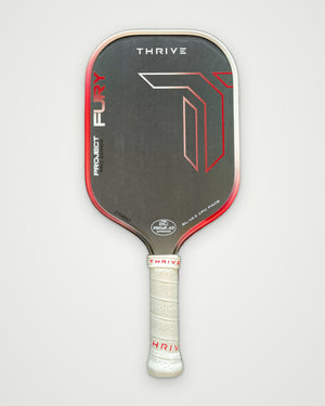 Thrive FURY Elongated 15.5mm Red Pickleball Paddle — Spinwave Certified Pre-Owned (Excellent)